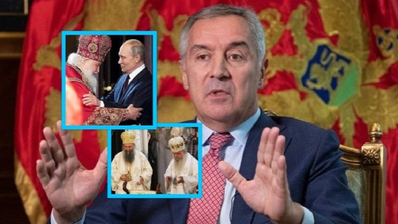 Djukanovic: Kisha Serbe dhe Ruse janë në duart e Putin, i cili synon destabilizimin e Ballkanit Perendimorë prej vitit 2016