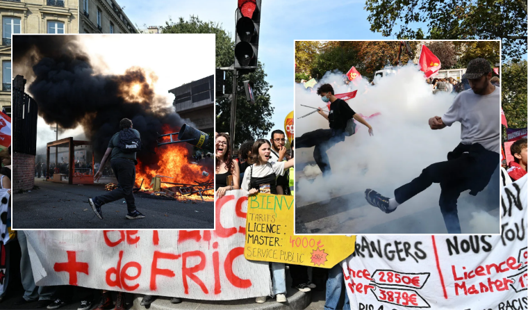 Majtistët francez bllokojnë shkolla e universitete, shkaktojnë trazira të mëdha