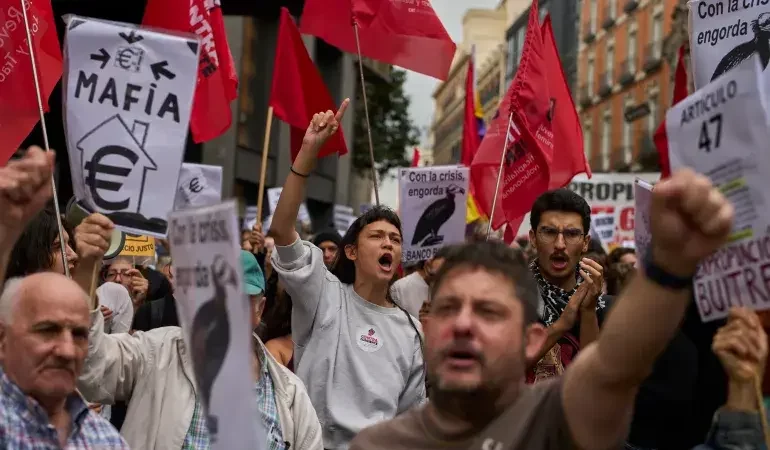 Protesta në 50 qytete të Spanjës, parlamenti rrëzoi masat për mbrojtjen e qiramarrësve